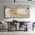 Bej Soyut Çağdaş Siparişe Özel Soyut Yağlı Boya Tablo