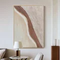 Beige and Brown Custom Order Abstract Oil Painting