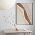 Beige and Brown Custom Order Abstract Oil Painting