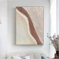 Beige and Brown Custom Order Abstract Oil Painting