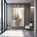 Gray and Gold Foil Abstract Custom Order Abstract Oil Painting
