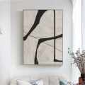Modern Black and White Custom Order Abstract Oil Painting