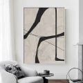Modern Black and White Custom Order Abstract Oil Painting