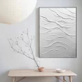 White Gray Wave Custom Order Abstract Oil Painting