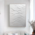 White Gray Wave Custom Order Abstract Oil Painting