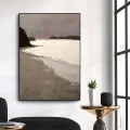 Dark and Light Gray Waves Custom Order Abstract Oil Painting