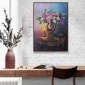 Colorful Lilacs on the Coffee Table Custom Order Oil Painting