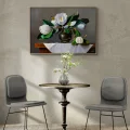 Magnolias in a Vase Custom Order Oil Painting