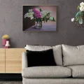 Lilacs in a Glass Vase Custom Oil Painting