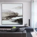Gray White Custom Order Abstract Oil Painting