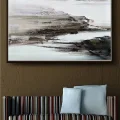 Gray White Custom Order Abstract Oil Painting