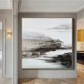 Gray White Custom Order Abstract Oil Painting