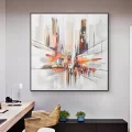 City Street People Custom Order Abstract Oil Painting