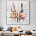 City Street People Custom Order Abstract Oil Painting