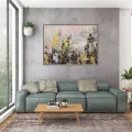 Contemporary and Gilded Custom Order Abstract Oil Painting