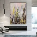 Contemporary and Gilded Custom Order Abstract Oil Painting