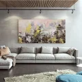 Contemporary and Gilded Custom Order Abstract Oil Painting