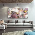 Pink Red and Beige Custom Order Abstract Oil Painting