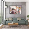 Pink Red and Beige Custom Order Abstract Oil Painting