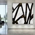 Scandinavian Black White Custom Order Abstract Oil Painting