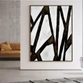 Scandinavian Black White Custom Order Abstract Oil Painting