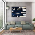 Navy Blue Minimal Custom Order Abstract Oil Painting