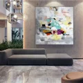 Beige Yellow Minimalist Custom Order Abstract Oil Painting