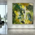 Light Dark Green Custom Order Abstract Oil Painting