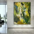 Light Dark Green Custom Order Abstract Oil Painting
