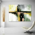Contemporary Green Yellow Custom Order Abstract Oil Painting