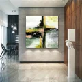 Contemporary Green Yellow Custom Order Abstract Oil Painting