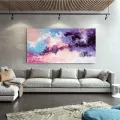 Fuchsia Purple and Blue Custom Order Abstract Oil Painting