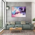 Fuchsia Purple and Blue Custom Order Abstract Oil Painting