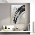 White Black and Gold Custom Order Abstract Oil Painting