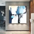 Approach in Blue Custom Order Abstract Oil Painting