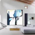 Approach in Blue Custom Order Abstract Oil Painting