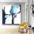 Approach in Blue Custom Order Abstract Oil Painting