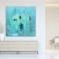 Deniz Mavisi Siparişe Özel Soyut Yağlı Boya Tablo