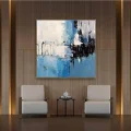 Blue Black Custom Order Abstract Oil Painting