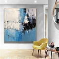 Blue Black Custom Order Abstract Oil Painting
