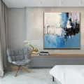 Blue Black Custom Order Abstract Oil Painting