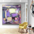 Mor Siparişe Özel Soyut Yağlı Boya Tablo