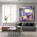 Mor Siparişe Özel Soyut Yağlı Boya Tablo