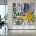 Gri Altın Soyut Siparişe Özel Soyut Yağlı Boya Tablo