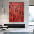 Red Colored Custom Order Abstract Oil Painting