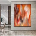 Kırmızı Turuncu Siparişe Özel Soyut Yağlı Boya Tablo