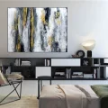 Black Gray Flow Custom Order Abstract Oil Painting