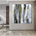 Black Gray Flow Custom Order Abstract Oil Painting