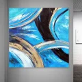 Mosaic Blue Gold Custom Order Abstract Oil Painting