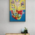 Abstract Floral Harmony Oil Painting | Simurg Art Gallery